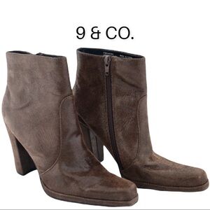 NWOT 9 & Co Bounties 6 brown leather ankle booties